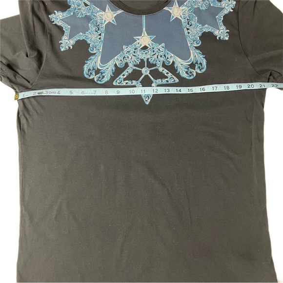 Versace Collection Navy Short Sleeve Starred Cotton T-shirt | European XL | US M - Picture 5 of 6